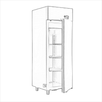 ../frankl24shop/Umluftkühlschrank Edelstahl _Alpenios_ inkl. 4 Gitter GN-fähig